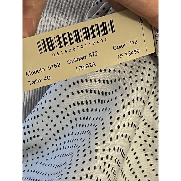 Massimo Dutti Blouse Button Up •Women 8/40• Top Swirls Dots Shirt Satin - Picture 13 of 13